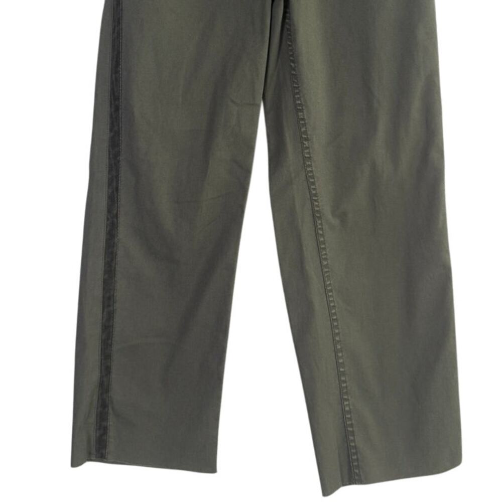 NWT Pistola Elliot Eden High Rise Crop Tuxedo Stripe Straight Leg Pant 26 Green - Picture 4 of 15